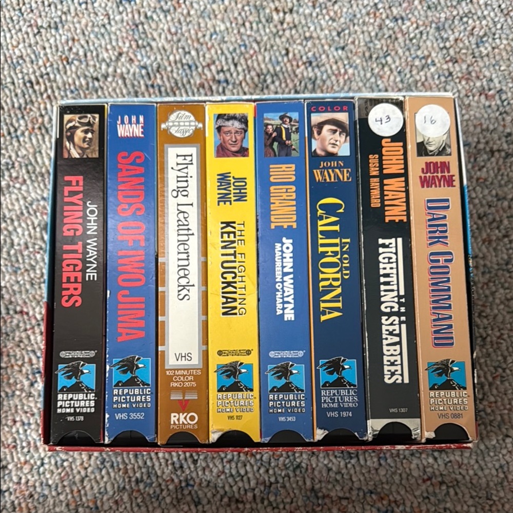 John Wayne Classic Movie Collection VHS Set
